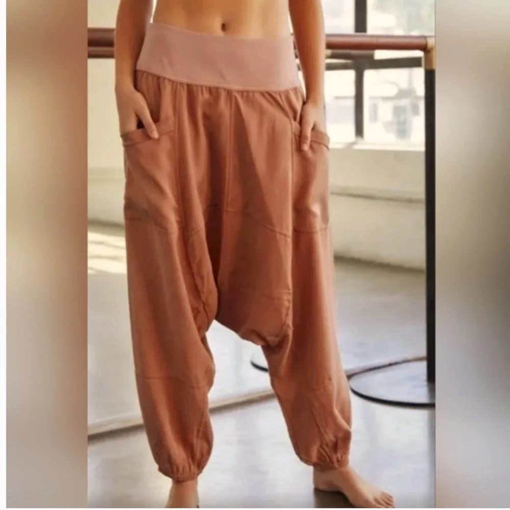 Free People Dusty Rose Harem Track Pants